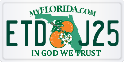 FL license plate ETDJ25