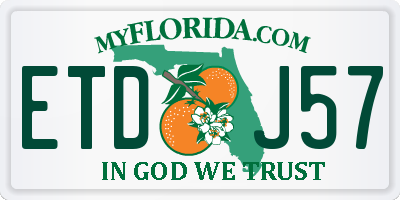 FL license plate ETDJ57