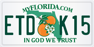 FL license plate ETDK15