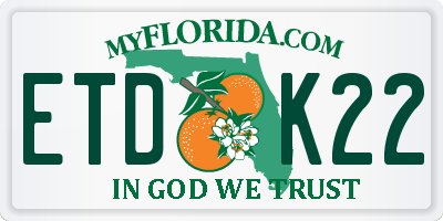 FL license plate ETDK22