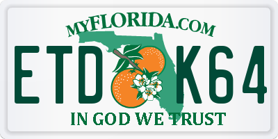 FL license plate ETDK64