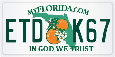 FL license plate ETDK67