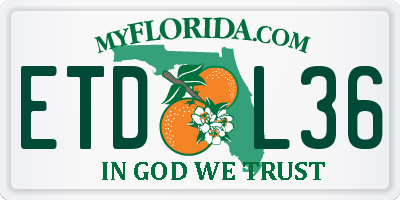 FL license plate ETDL36