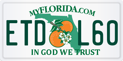FL license plate ETDL60