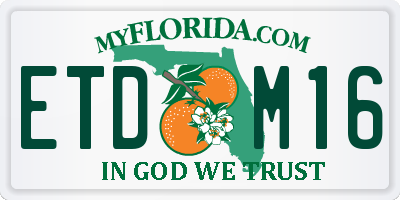 FL license plate ETDM16