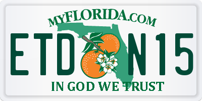 FL license plate ETDN15