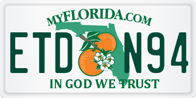 FL license plate ETDN94