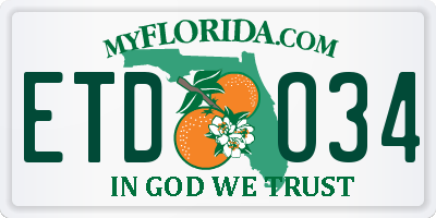 FL license plate ETDO34