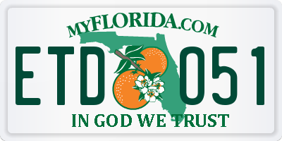 FL license plate ETDO51