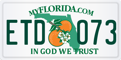 FL license plate ETDO73