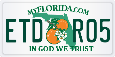 FL license plate ETDR05