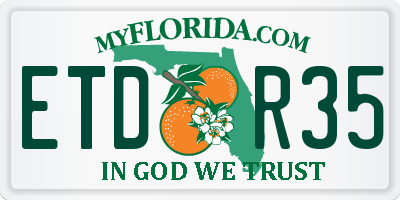 FL license plate ETDR35