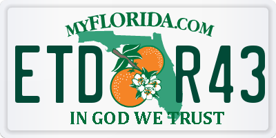 FL license plate ETDR43