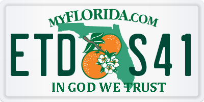 FL license plate ETDS41