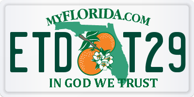 FL license plate ETDT29