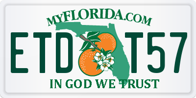 FL license plate ETDT57