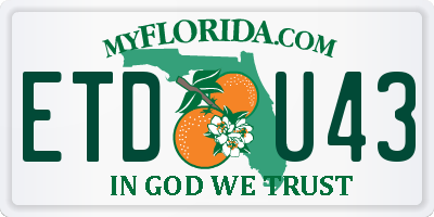 FL license plate ETDU43
