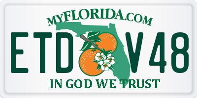 FL license plate ETDV48