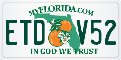 FL license plate ETDV52