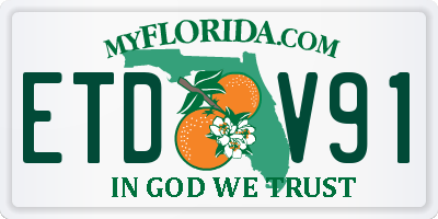 FL license plate ETDV91