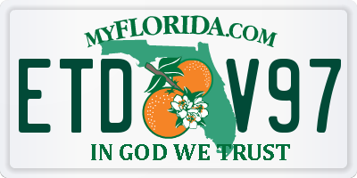 FL license plate ETDV97