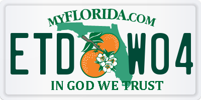 FL license plate ETDW04