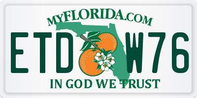 FL license plate ETDW76
