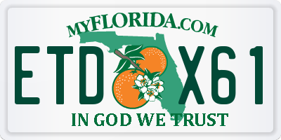 FL license plate ETDX61