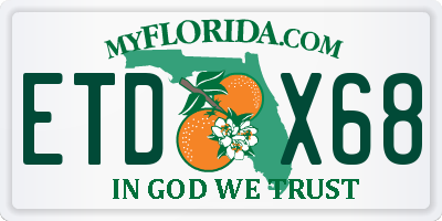 FL license plate ETDX68
