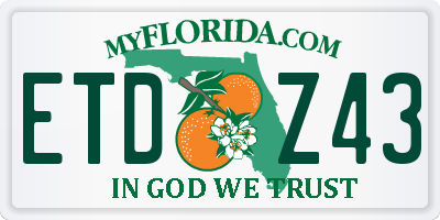 FL license plate ETDZ43
