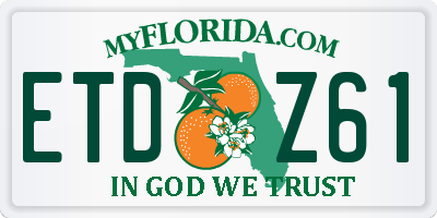 FL license plate ETDZ61