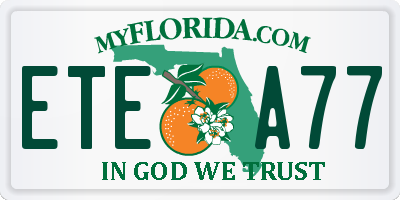 FL license plate ETEA77