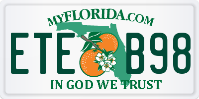 FL license plate ETEB98