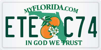 FL license plate ETEC74