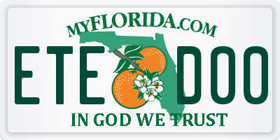 FL license plate ETED00