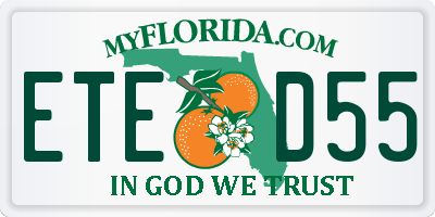 FL license plate ETED55