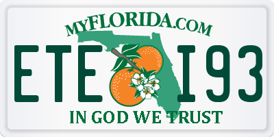 FL license plate ETEI93