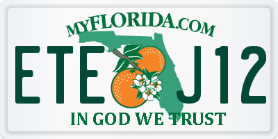 FL license plate ETEJ12