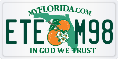 FL license plate ETEM98