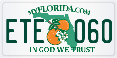FL license plate ETEO60