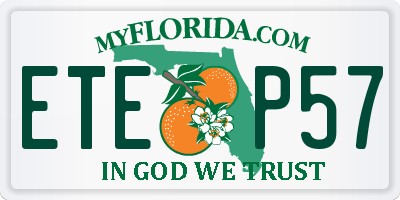 FL license plate ETEP57