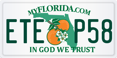 FL license plate ETEP58