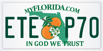FL license plate ETEP70