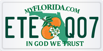 FL license plate ETEQ07