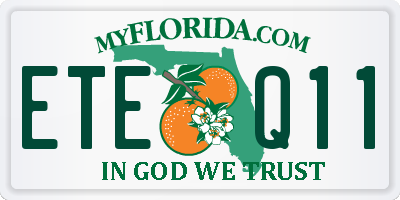 FL license plate ETEQ11