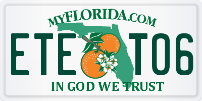 FL license plate ETET06