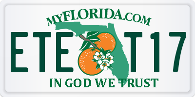 FL license plate ETET17