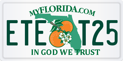 FL license plate ETET25