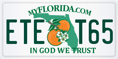 FL license plate ETET65