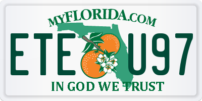 FL license plate ETEU97